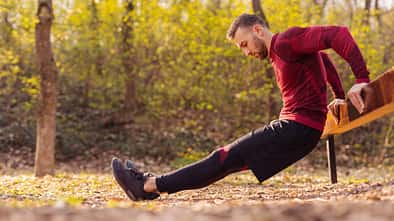 Active,Man,Doing,Bodyweight,Dips,While,Working,Out,Outdoors,In
