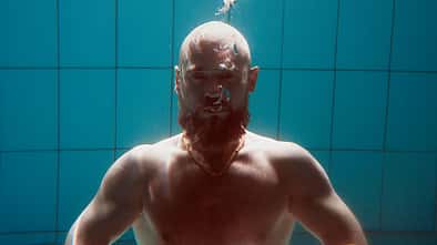 Portrait,Of,Muscles,Beard,Yoga,Man,Underwater,In,The,Swimming