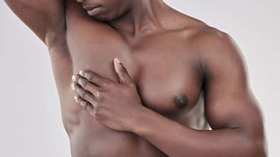 Muscular,,Armpit,And,Body,Of,Black,Man,In,Studio,For