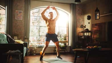 Portrait,Of,A,Strong,Athletic,Black,Man,Doing,Shirtless,Workout