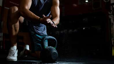 Medium,Shot,Of,Man,Putting,Magnesium,In,His,Hands