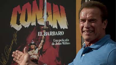 Arnold Schwarzenegger-Training für 'Conan El Barbaro'