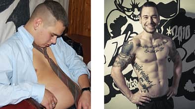 David wog vorher 105 Kilo und nachher 80 Kilo