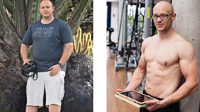 Christian wog vorher 118 Kilo, nachher 77 Kilo
