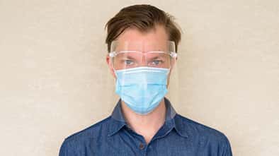 Gesichtsvisiere sind kein Ersatz für eine Maske