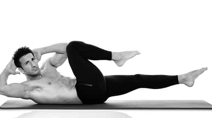studio,sports,crunches,practicing,one,isolated,length,training,p Man,Fitness,Pilates,Exercices,Isolated