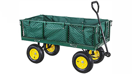 Der Miweba Bollerwagen kann bis zu 700 kg stemmen Der Miweba Bollerwagen kann bis zu 700 kg stemmen