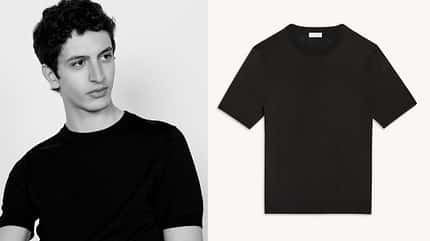 Schwarzes T-Shirt Sommer 2022 / Sandro Strick-Shirt Schwarzes T-Shirt Sommer 2022 / Sandro Strick-Shirt
