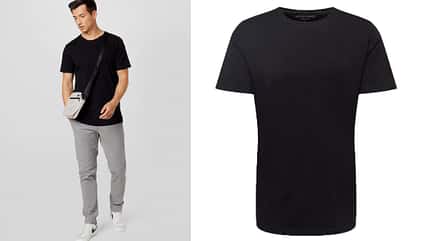 Schwarzes T-Shirt Sommer 2022 / The Founded Jack & Jones Schwarzes T-Shirt Sommer 2022 / The Founded Jack & Jones