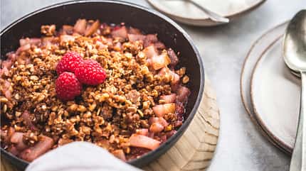 Rezepte für Fußballer: Beerencrumble Rezepte für Fußballer: Beerencrumble