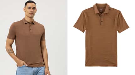 Mann im Poloshirt (braun) 