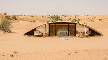 Glamping in Dubai: Eines der Wüstenzelte von The Nest by Sonora Glamping in Dubai: Eines der Wüstenzelte von The Nest by Sonora
