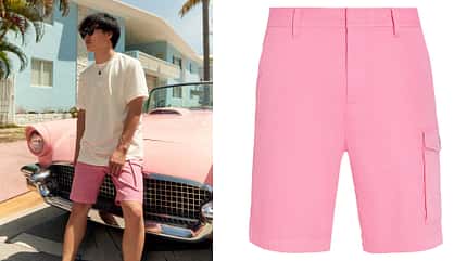 Cargo-Shorts für Männer / Sommer 2023 / AlphaTauri rosa Cargo-Shorts Cargo-Shorts für Männer / Sommer 2023 / AlphaTauri rosa Cargo-Shorts