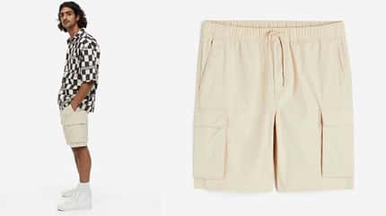Cargo-Shorts für Männer / Sommer 2023 / H&M Nylon Cargo-Shorts Cargo-Shorts für Männer / Sommer 2023 / H&M Nylon Cargo-Shorts