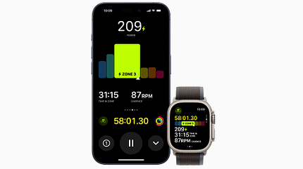 Radfahrer können das iPhone jetzt als Fahrradcomputer verwenden. Die Daten der Apple Watch werden dort gespiegelt Radfahrer können das iPhone jetzt als Fahrradcomputer verwenden. Die Daten der Apple Watch werden dort gespiegelt