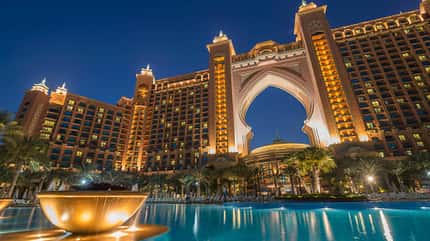 Detailaufnahme des Dubai-Hotels Atlantis Detailaufnahme des Dubai-Hotels Atlantis