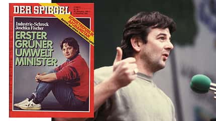 Joschka Fischer Spiegel-Cover 1985 / Amazon / Patrick Piel / Getty Images 