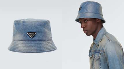 Denim-Trends der Saison 2024 / Prada Bucket Hat