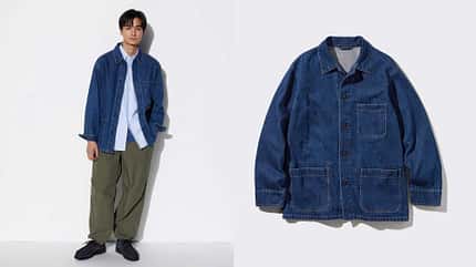 Denim-Trends der Saison 2024 / Uniqlo Workwear-Jacke