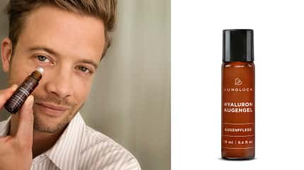 Die besten Hyaluron-Produkte für Männer / Frühjahr 2024 / Junglück Hyaluron Augengel