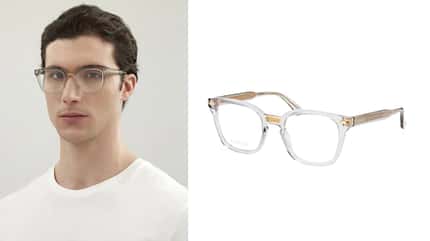 Brillentrends_Männer_Elegante Transparenz_Gucci_MisterSpex_Frühling 2024 Brillentrends_Männer_Elegante Transparenz_Gucci_MisterSpex_Frühling 2024