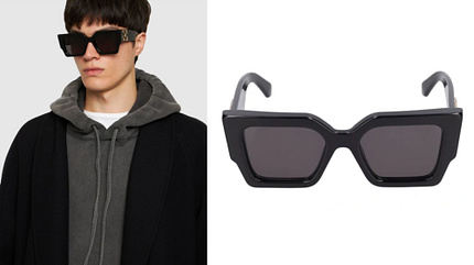 Sonnenbrillentrends_Männer_Frühling 2024_Cat-Eye_Off-White Sonnenbrillentrends_Männer_Frühling 2024_Cat-Eye_Off-White