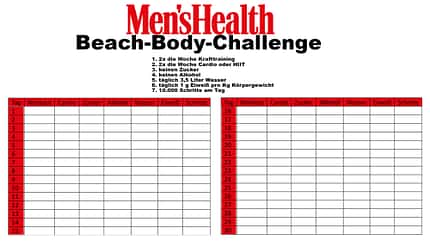 Men's Health Beach Body Challenge Men's Health Beach Body Challenge