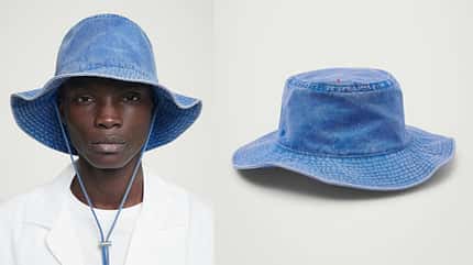 Bucket Hat blau Sommer