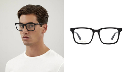 GUCCI, Brille, rundes Gesicht, eckige Brille
