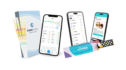 CASC Flow Urin Teststreifen mit App mit 10 Indikatoren (links, ca. 23 Euro), Vivoo 2.0 Fortschrittliche Urinteststreifen mit 9 Parametern und App (rechts, ca. 90 Euro) CASC Flow Urin Teststreifen mit App mit 10 Indikatoren (links, ca. 23 Euro), Vivoo 2.0 Fortschrittliche Urinteststreifen mit 9 Parametern und App (rechts, ca. 90 Euro)