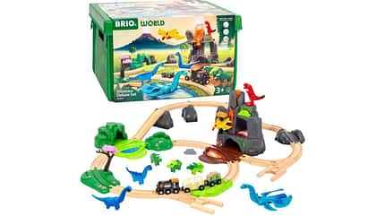 Alle einsteigen und auf mit dem Zug ins Tal der Dinosaurier! Alle einsteigen und auf mit dem Zug ins Tal der Dinosaurier!