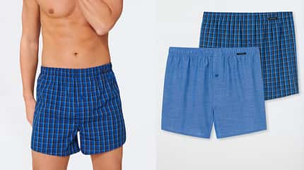 Baumwoll-Boxershorts mit Muster von SCHIESSER, um 30€ im 2er-Pack Baumwoll-Boxershorts mit Muster von SCHIESSER, um 30€ im 2er-Pack