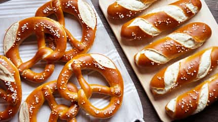 german,laugengebäck,lunch,snack,germany,lye roll,roll,oktoberfe Closeup,Photo,Of,Lye,Roll,Bun,And,Bavarian,Pretzel,In
