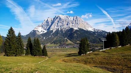 Sicht über die Zugspitze Sicht über die Zugspitze