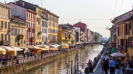 Naviglio Grande - Kanal in Mailand Naviglio Grande - Kanal in Mailand