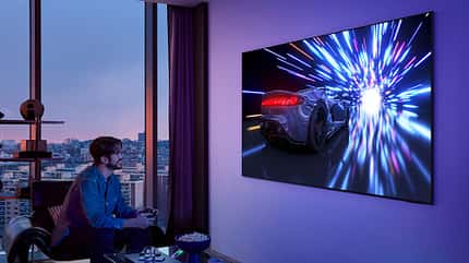 Der Samsung OLED S95F ist bestens fürs Gaming aufgestellt Der Samsung OLED S95F ist bestens fürs Gaming aufgestellt