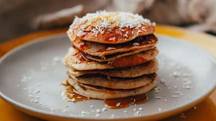 Stapel Bananenpancakes