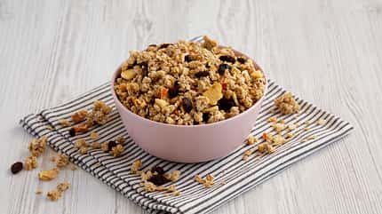 papaya,plums,fruit,snack,oatmeal,bowl,side view,white,vegetarian Healthy,Homemade,Muesli,With,Fruits,In,A,Pink,Bowl,,Side
