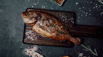 Gegrillter Fisch mit Gewürzen