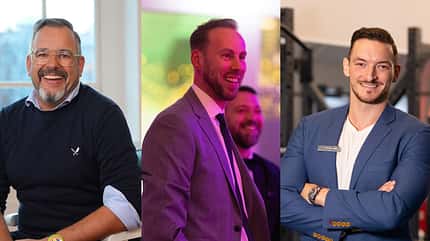 Marcel Kloos, Lars Hartwig und Florian Ewert von David Lloyd Meridian