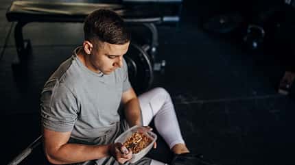 Lunch break in gym Lunch break in gym