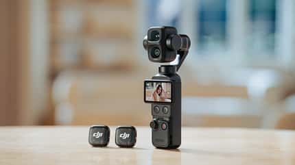 Die Gimbal-Kamera DJI Osmo Pocket 4P bietet durch ihr Doppelobjektiv deutlich mehr Spielraum für Kreativität