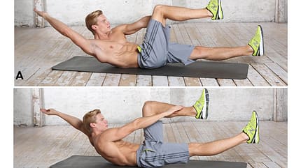 Übung 5: Diagonales Arm- und Beinstrecken Übung 5: Diagonales Arm- und Beinstrecken
