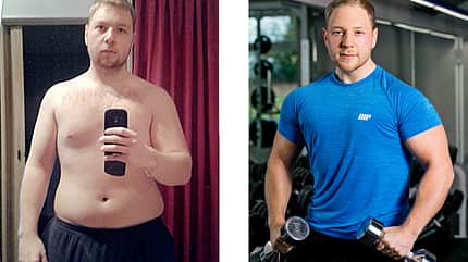 Florian hat 50 Kilo abgenommen: vorher wog er 130 Kilo und nachher 80 Kilo Florian hat 50 Kilo abgenommen: vorher wog er 130 Kilo und nachher 80 Kilo