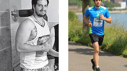 Mario hat 33 Kilo abgenommen: vorher wog er 110 Kilo un nachher 77 Kilo Mario hat 33 Kilo abgenommen: vorher wog er 110 Kilo un nachher 77 Kilo