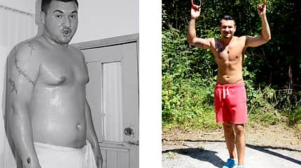 Roman hat 20 Kilo abgenommen: Vorher wog er 108 Kilo, nachher 88 Kilo Roman hat 20 Kilo abgenommen: Vorher wog er 108 Kilo, nachher 88 Kilo