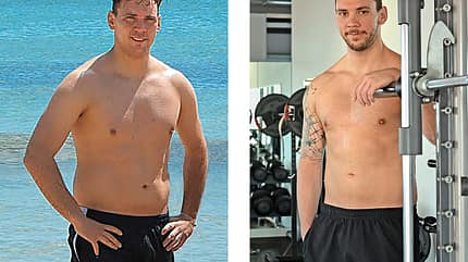 Ronny hat abgenommen: vorher wog er 104, nachher 92 Kilo Ronny hat abgenommen: vorher wog er 104, nachher 92 Kilo