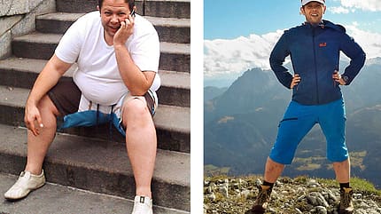Vorher wog Roland 139 Kilo, nacher 93 Kilo Vorher wog Roland 139 Kilo, nacher 93 Kilo