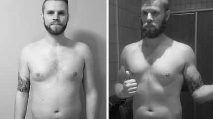 Vorher-Nachher-Bilder nach 100 Tage Bodyweight-Training Vorher-Nachher-Bilder nach 100 Tage Bodyweight-Training