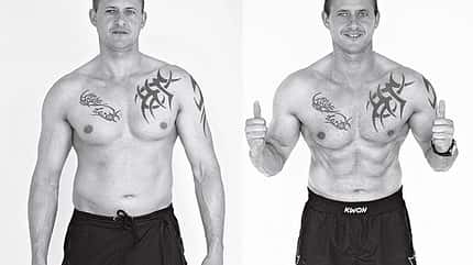Vorher-Nachher-Bilder nach 100 Tage Bodyweight-Training Vorher-Nachher-Bilder nach 100 Tage Bodyweight-Training
